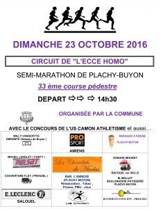 AFfiche pour 20 km de PLACHY-BUYON